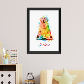 Personalised Watercolour Dog Yoga Print, 6 of 12