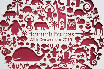 Personalised Paper Cut Animal Circle Picture, 3 of 7