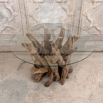 Round Driftwood Coffee Table 40cm High, 4 of 4
