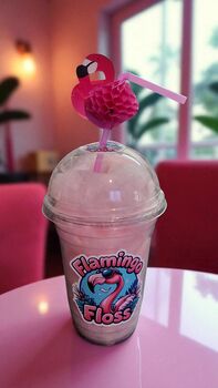 Set Of Six Flamingo Candy Floss Cups Party Treats Gift, 6 of 6