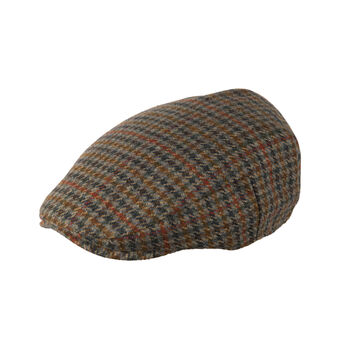 Tweed Cap Houndstooth Petrol/Rust, 4 of 4