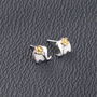 Sterling Silver Flower Elephant Earrings, thumbnail 1 of 4
