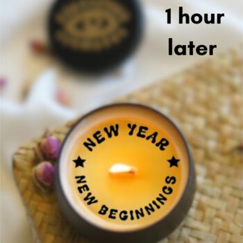 New Year New Beginnings Artisan Secret Message Candle, 4 of 4