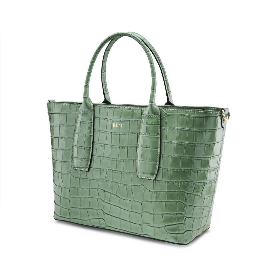 The Amelia Croc Sheen Tote Bag By LRM Goods | notonthehighstreet.com