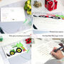 Personalised Green Tractor 1st Christmas Card, thumbnail 7 of 8