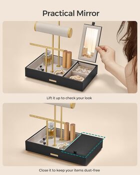 Jewellery Display Stand With Mirror Panel, 5 of 7