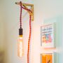 Macrame Hanging Accent Lamp With Filament Bulb, thumbnail 1 of 10