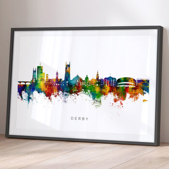 Derby City Skyline Cityscape Art Print, 2 of 12