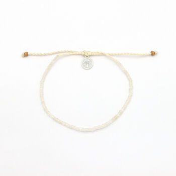 Ka'anapali Frosted Glass Beaded Anklet, 2 of 12