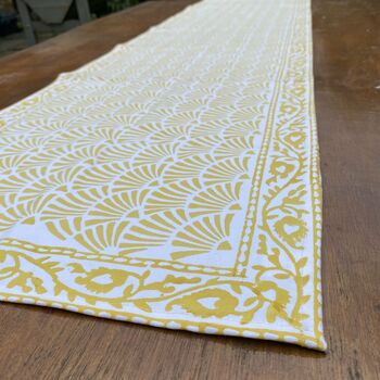 Block Printed Cotton Table Runner, 8 of 9