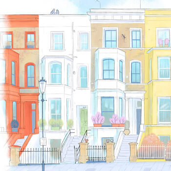 Notting Hill Houses London Signed Fine Art Print, 2 of 4