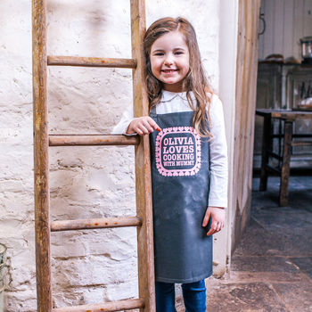 Personalised Cooking With You Kids Apron, 2 of 5