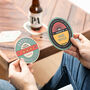 Set Of Four Personalised Dad Beer Mats, thumbnail 2 of 4