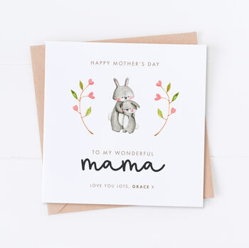 Personalised Mother's Day Bunny Card, 3 of 3