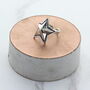 Sterling Silver Star Adjustable Statement Ring, thumbnail 1 of 3