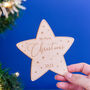 Baby's First Christmas Wooden Sign Photo Prop, thumbnail 3 of 5