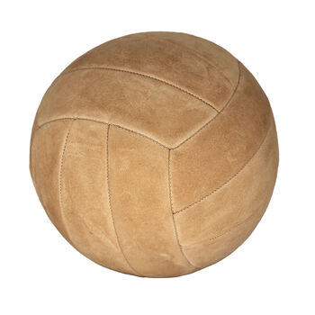 Hand Sewn Suede Leather Football Ball Size Five, 3 of 8