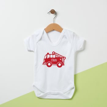Fire Engine Personalised Kid's T Shirt, 2 of 7