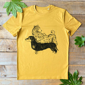 Dachshund And Bear T Shirt, 3 of 5