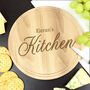 Personalised Kitchen Round Chopping Board, thumbnail 4 of 4