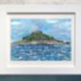 St Michael's Mount Upcycled Paper Collage Print, thumbnail 1 of 4