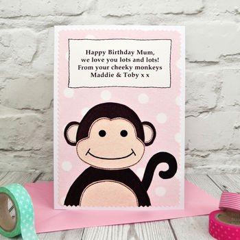 Personalised Birthday Card From A Cheeky Monkey, 3 of 6