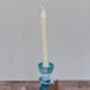 Blue Glass Candlestick, 15.5cm, thumbnail 3 of 3