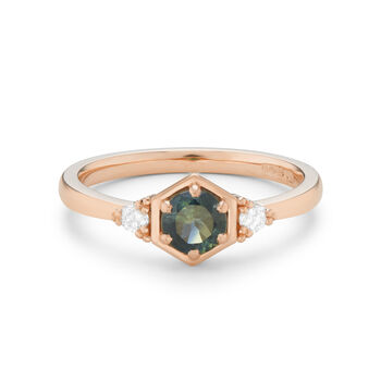 Ethical Sapphire Diamond Engagement Ring: Adaya, 5 of 6