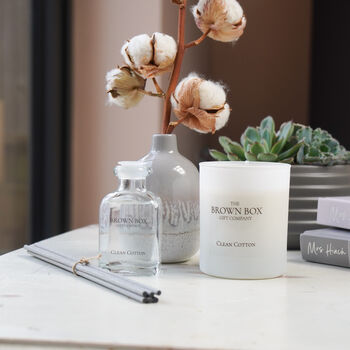 Clean Cotton Candle, Diffuser And Stem With Vase, 3 of 7
