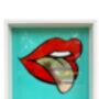 Rolling Stones Lips, Silver Leaf, thumbnail 1 of 4