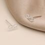Sterling Silver Infinity Stud Earrings, thumbnail 1 of 7