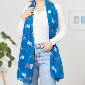 Highland Cow Print Scarf, 3 of 6