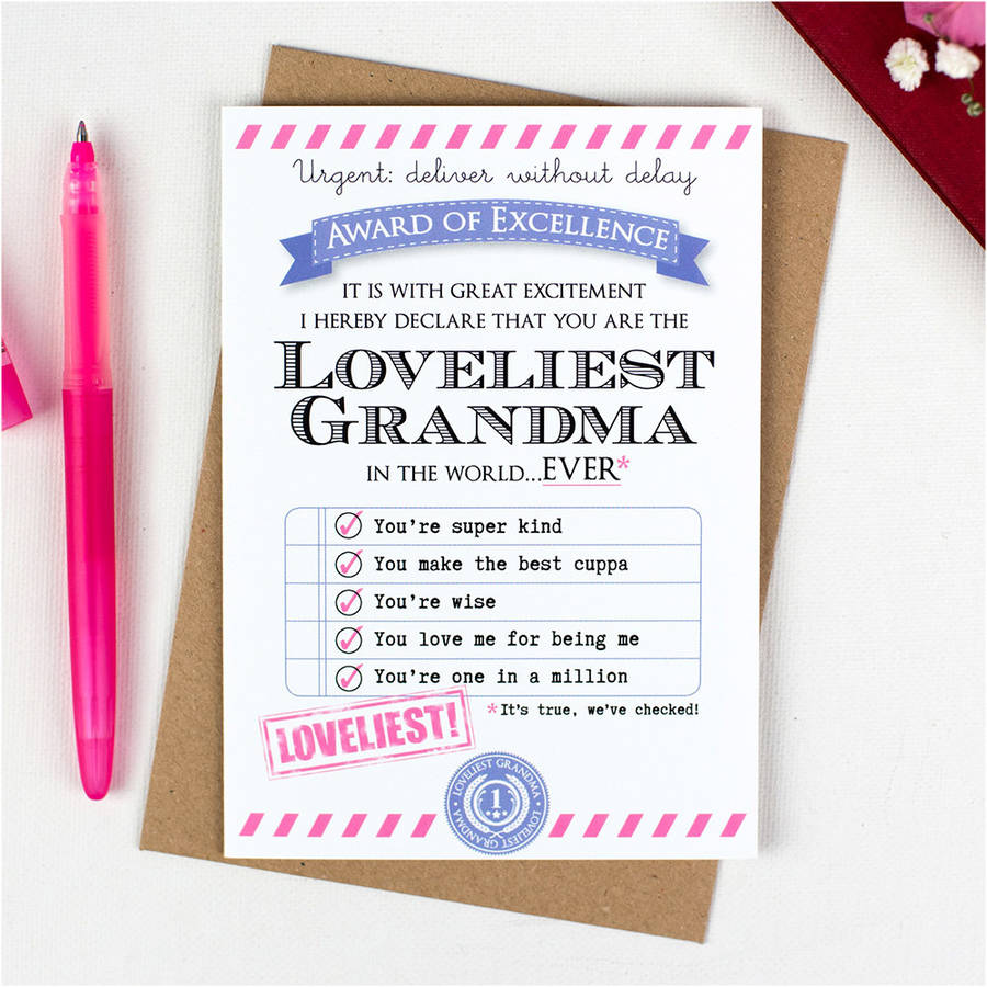 best grandma card by eskimo kiss designs notonthehighstreetcom