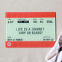Personalised Train Ticket Chopping Board, thumbnail 3 of 4