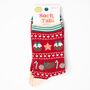 Women's Bamboo Socks Red Christmas Pudding, thumbnail 5 of 5