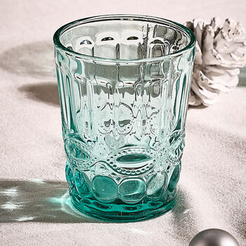 Set Of Four Vintage Colour Embossed Tumblers, 2 of 8