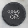 Funny Christmas Gin Slate Coaster, thumbnail 1 of 5