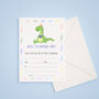 10 Dino Party Celebration Invitation, thumbnail 3 of 3