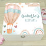 Pastel Rainbow Balloon Baby Children's Wooden Box, thumbnail 1 of 6