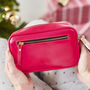 Personalised Leather Cosmetic Bag, thumbnail 4 of 12