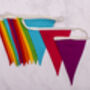 Washable Cotton Rainbow Coloured Bunting 14 Flags, thumbnail 5 of 5