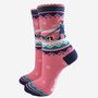 Women's Bamboo Socks King Charles Spaniel Dog Walker, thumbnail 2 of 5