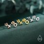 Xo Kiss Hug Stud Earrings In Sterling Silver, thumbnail 1 of 12