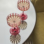 A Pair Of Pink Striped Cocktail Coupes, thumbnail 1 of 6