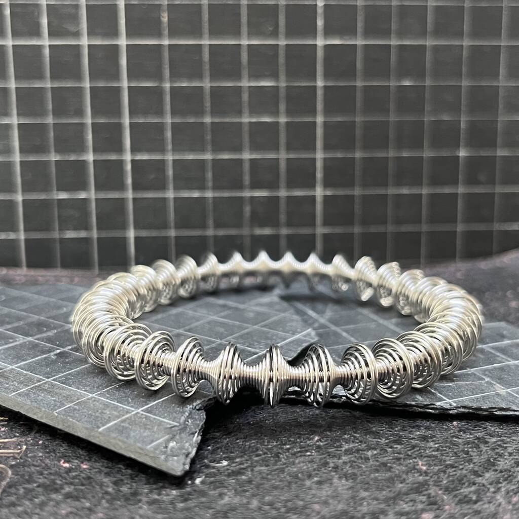 Wavy Titanium Steel Bracelet For Men, 1 of 2