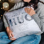 Personalised 'Hug Across The Miles' Winter Cushion, thumbnail 1 of 7