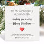 Personalised Christmas Card For Husband, Fiancé Or Partner, thumbnail 1 of 6