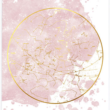 Personalised Map Of The Stars Print Valentines Day Gift, 4 of 5