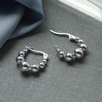 Sterling Silver Bubble Hoops, 3 of 4