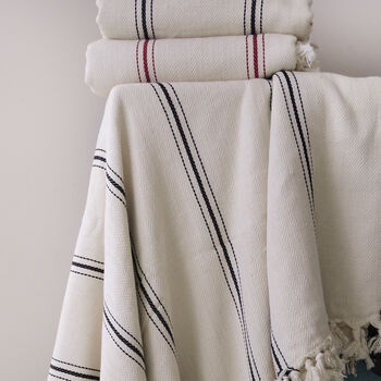 Personaliesd Handloomed Striped Blanket, 5 of 7